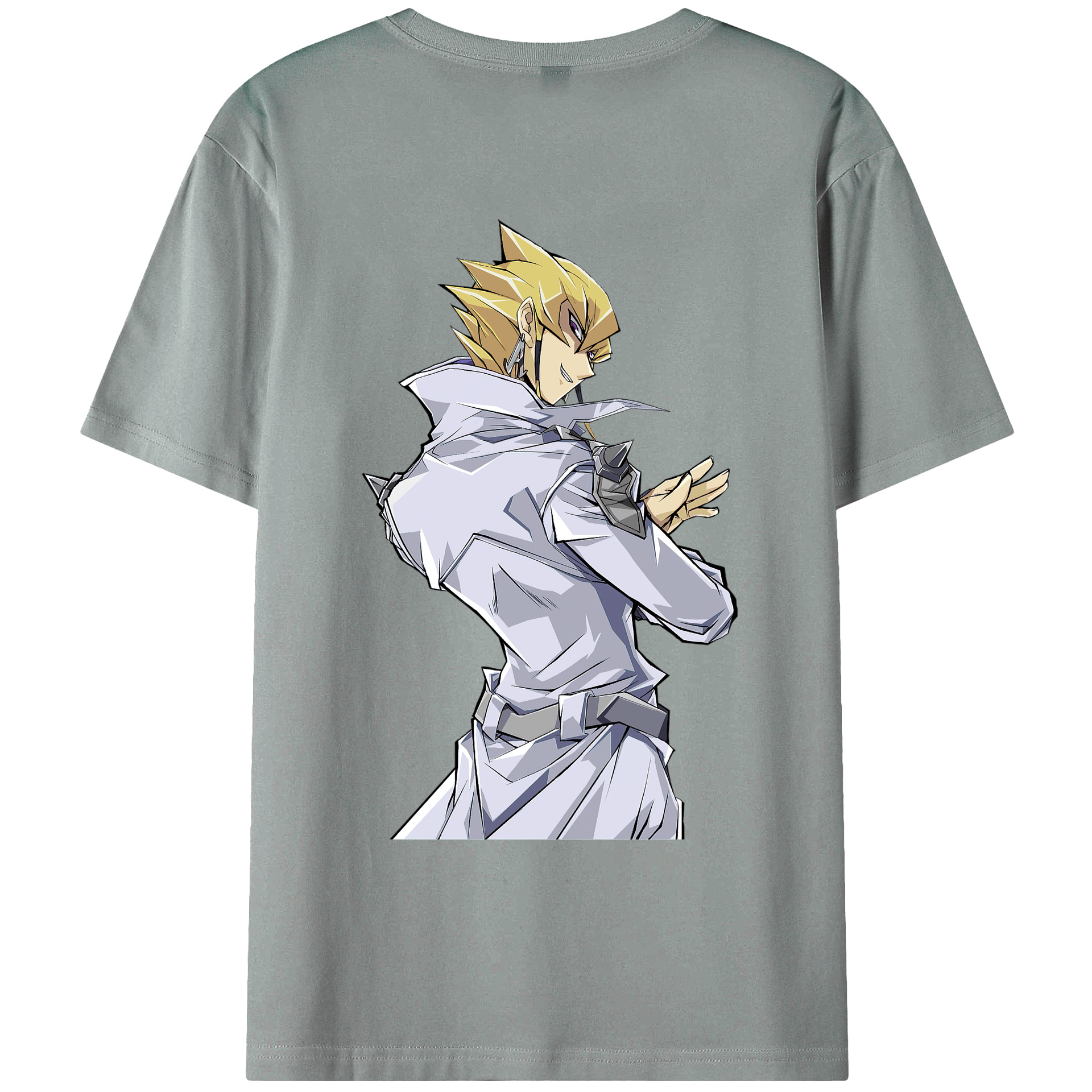 （画像用） 遊☆戯☆王 Yu-Gi-Oh! 綿100％ メンズ半袖Tシャツ（バックプリント） 通気性